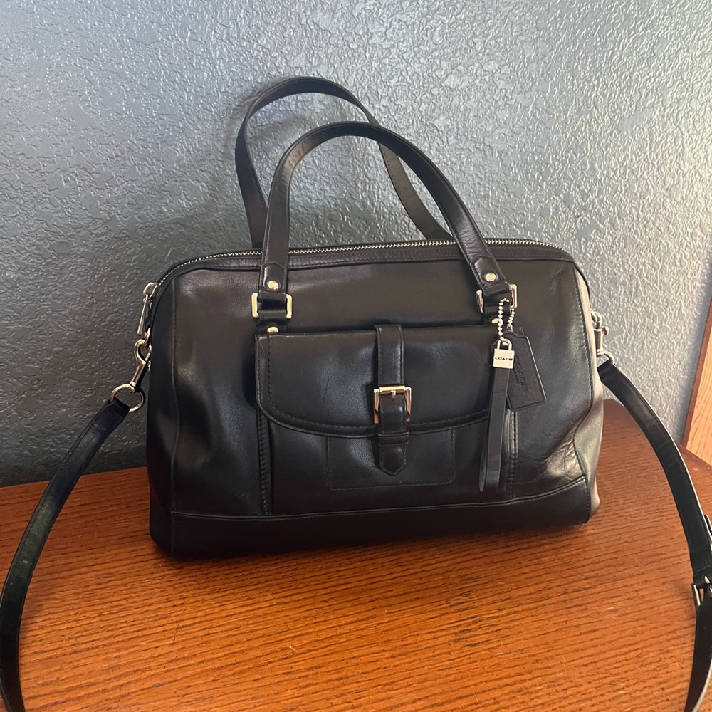 Coach Charlie Y2K Black Leather Satchel - Picture 4 of 7